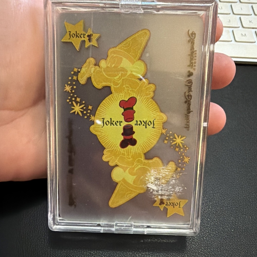 Rare! Disneyland Magician Mickey Mouse Translucent Playing Cards